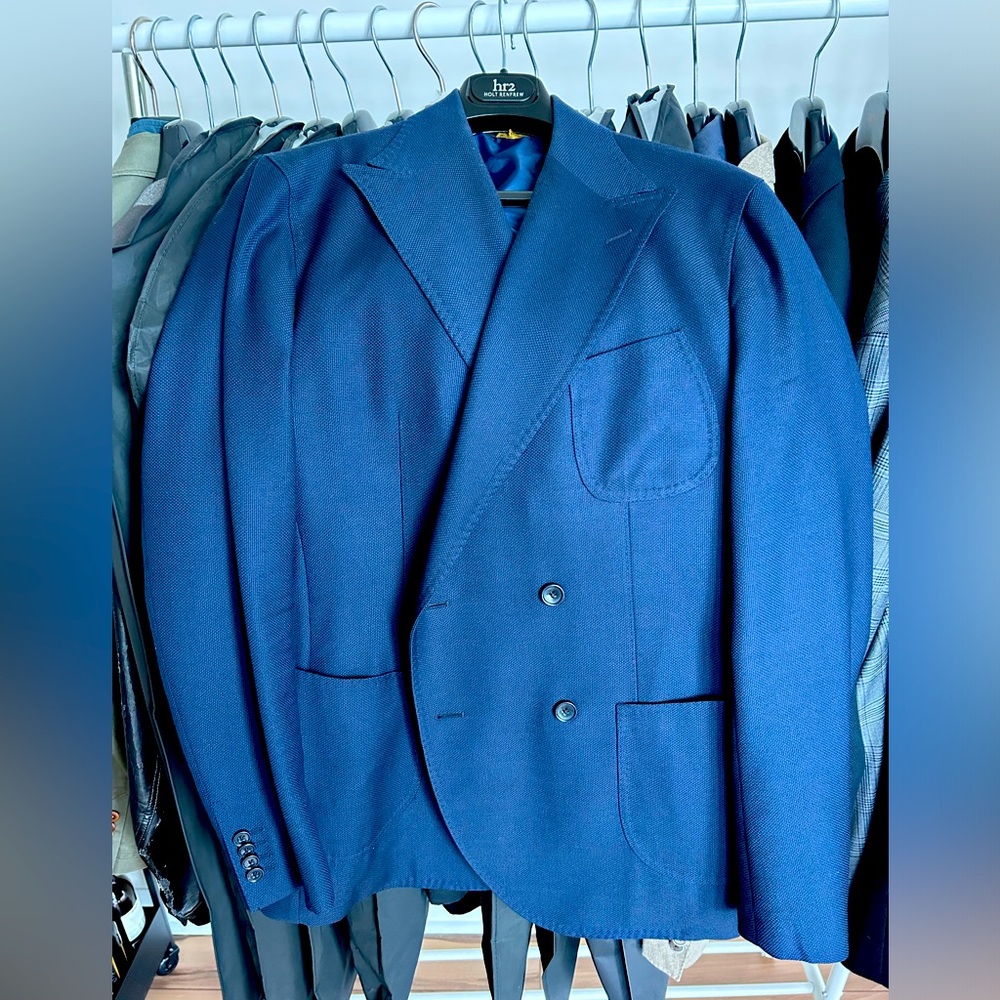 J.Linderberg double breasted slim fit jacket